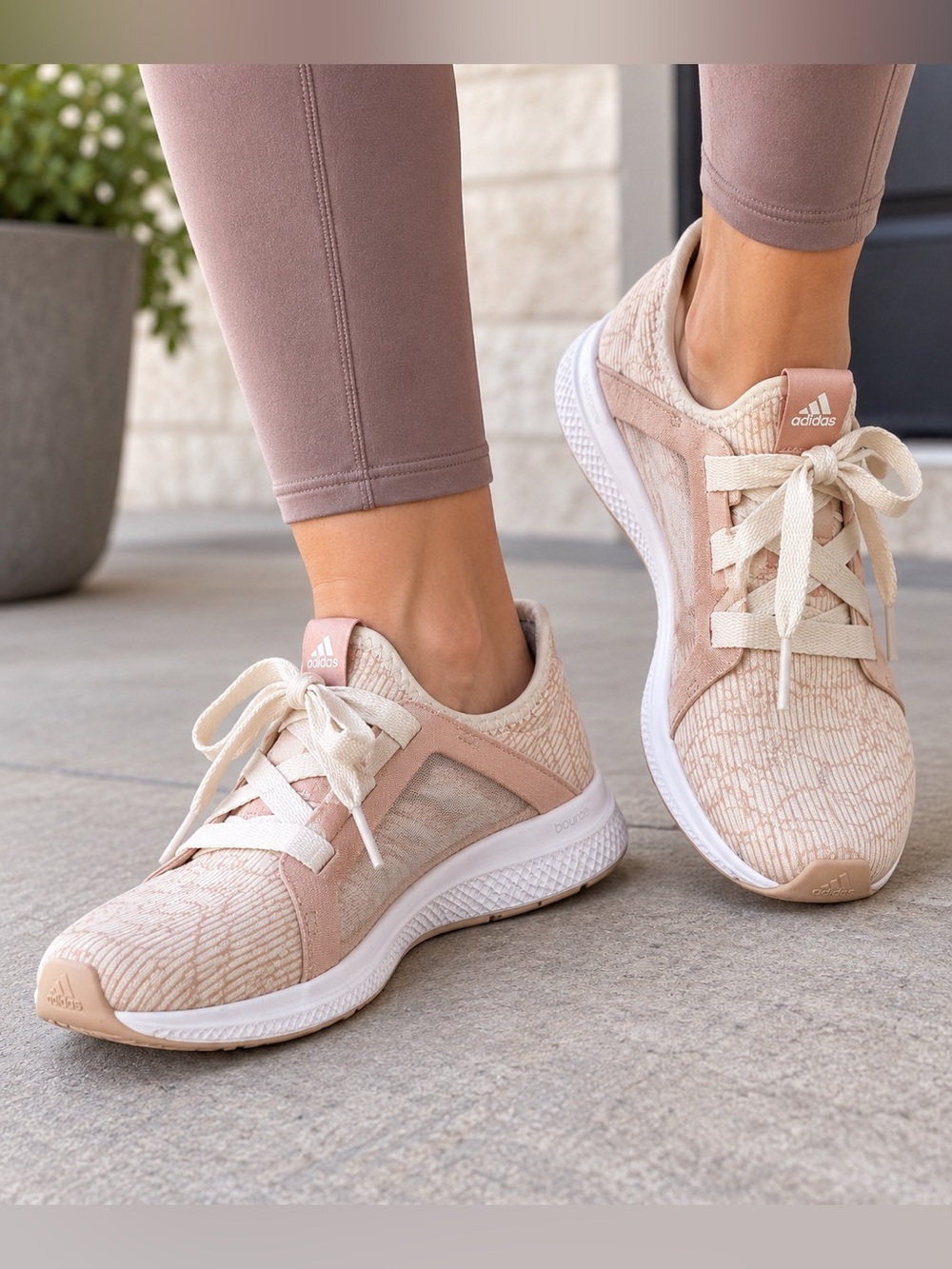 Adidas Edge Lux Bounce Blush Pink Running Shoes Sneakers Women’s 8.5